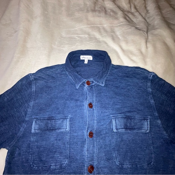 Peter Millar Indigo Blue Lightweight Shirt Jacket - Picture 8 of 11